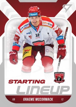 Greame McCormack Hradec Kralove Tipsport ELH 2022/23 SportZoo 2. serie Starting LINEUP #SL-26